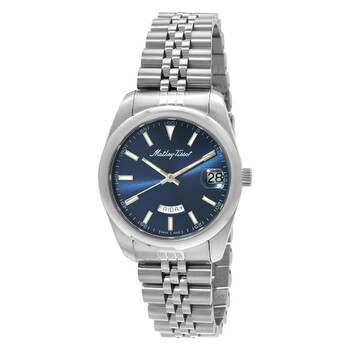 Mathy Day-Date Quartz Blue Dial Ladies Watch D510ABU