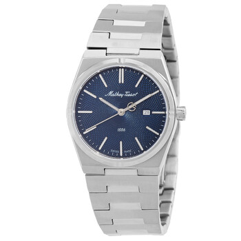 Mathey Tissot 腕時計 seiko orient citizen Mathey-Tissot Zeus Chronograph Quartz Blue Dial Men's Watch