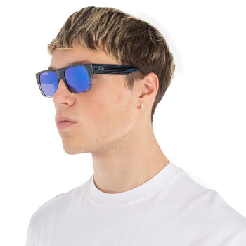 Keahi Blue Hawaii Rectangular Men's Sunglasses B873-03 56