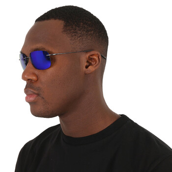 Ohai Blue Hawaii Rectangular Unisex Sunglasses B334-02D 59.5