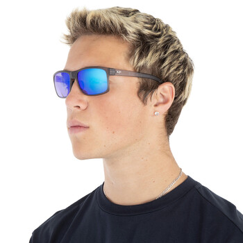 Pokowai Arch Blue Hawaii Rectangular Men's Sunglasses B439-11M 58