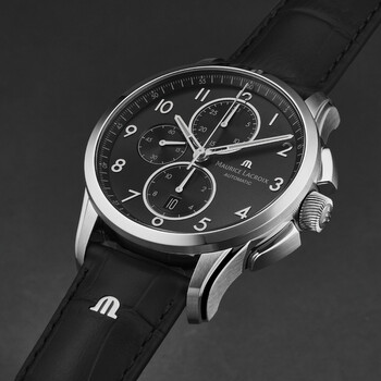 Pontos Chronograph Automatic Black Dial Watch PT6388-SS001-320-2