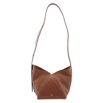 Deer-Print Leather Small Bucket Bag