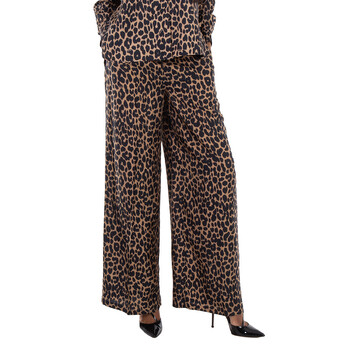 Max Mara Ghinea Leopard Silk Wide-Leg Pants, Brand Size 38 ( US