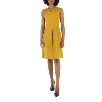 strapless open back dress Ulla Johnson Violeta Pleated Sleeveless Midi Dress Eclipse main image 1