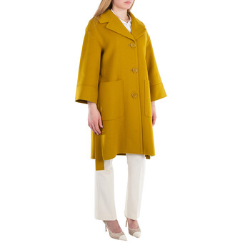 MAXMARA ヘトレットロンクスリフコト LUDMILLA 068 Max Mara Ludmilla Belted Cashmere Coat, Brand Size 38 (US