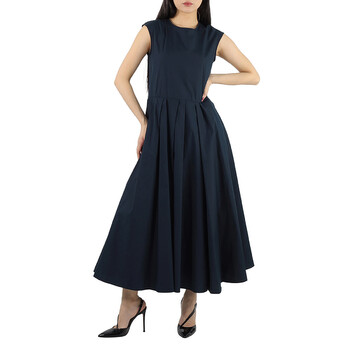 Max Mara Midnight Blue Filly Poplin Pleated Midi Dress, Brand Size 38 (US  Size 4) 92211501000 017 - Clothing, Filly - Jomashop