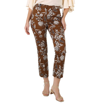 Scrivia Cropped Floral Stretch-cotton Pants 91360519 002