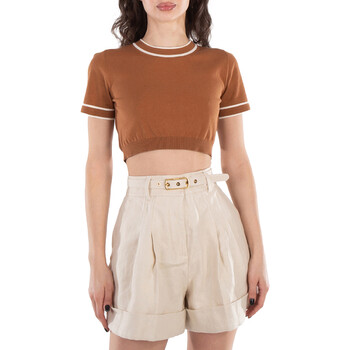 Max Mara Agiate Cropped Stretch-Cotton Jacket, Brand Size 40 (US
