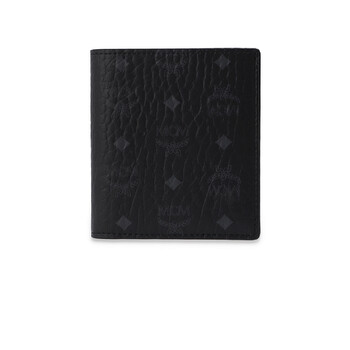 MCM Black Card Case in Visetos Original