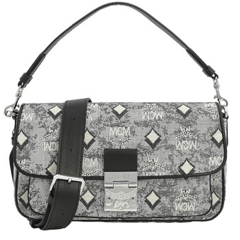 Ladies Grey Crossbody Bag in Vintage Jacquard Monogram