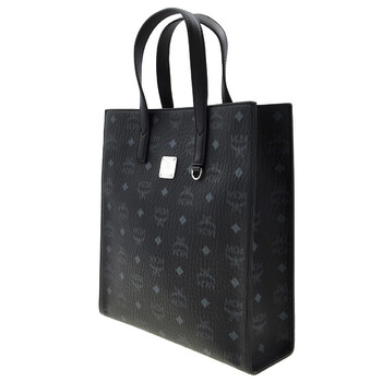 Ladies Medium Aren Tote in Visetos- Black