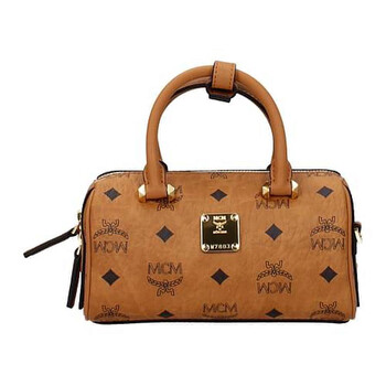 MCM Visetos Original Boston Bag - Cognac MWBAASE03CO 8809675883091
