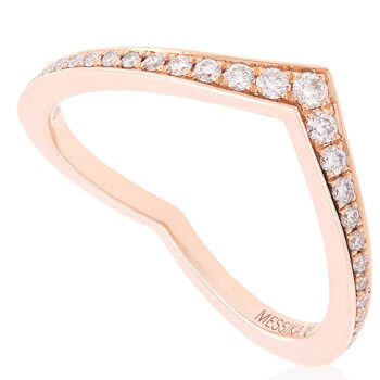 Fiery Diamond Pave Pink Gold Diamond Wedding Ring, Size 50 12088-PG
