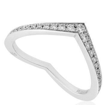 Fiery Diamond Pave White Gold Wedding Ring, Size 52 12088-WG