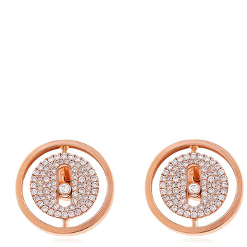 Swarovski Constella Pierced Earrings Stud Cz Rose Gold Shiny