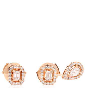 My Twin 1+2 Pink Gold Diamond Earrings 07004-PG