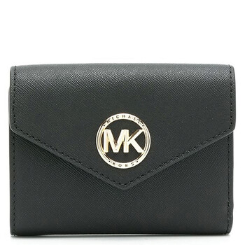 折りたたみ財布 [Michael Kors] Parker Logo Small Wallet - 34F2G7PD8L 001 Michael Kors Parker Tri-Fold Leather Wallet 34F2G7PD8L-001