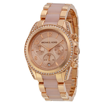 Michael Kors Blair Chronograph Rose Dial Ladies Watch MK5943 