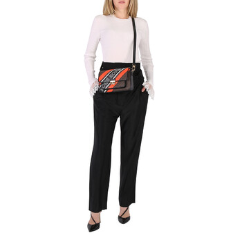 Brown Ladies Signature Bradshaw Medium Messenger Crossbody Bag