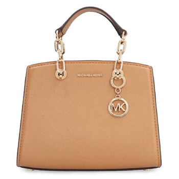 Cynthia Logo-Charm Leather Tote Bag