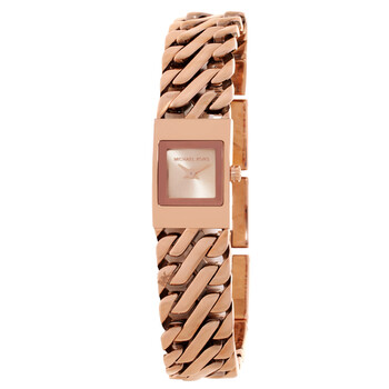 NWT Michael Kors Gramercy Rose Gold-tone Dial Ladies Watch MICHAEL KORS GRAMERCY PYTHON LEATHER+ROSE GOLD TONE CHRONO+  main image 4