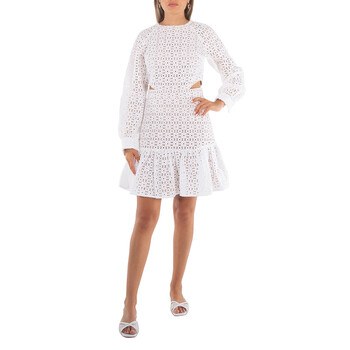 Kenzo Broderie-Anglaise Flared Dress, Brand Size 36 (US Size
