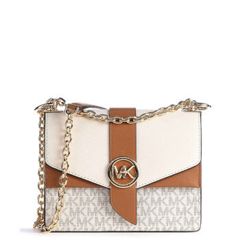 Ladies Greenwich Small Presbyopia Crossbody Bag - White/Acorn Brown