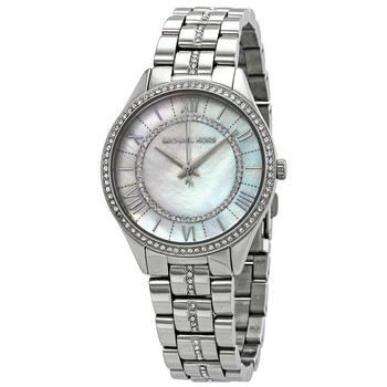 特価!Michael Kors Lauryn Crystal Mother of Pearl Dial MK2756 Michael Kors Lauryn Crystal White Mother of Pearl Dial