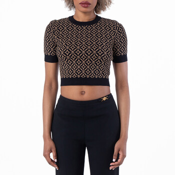 Logo Jacquard Cropped Sweater MF2609P6ZZ-251 Logo Jacquard Cropped Sweater MF2609P6ZZ-251