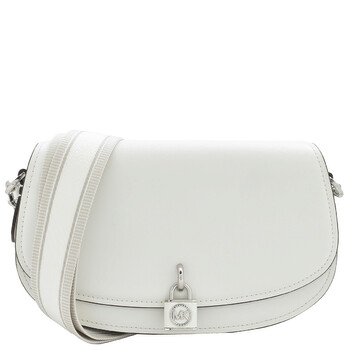 Tory Burch White Pebbled Leather Mini Swing Satchel 155619