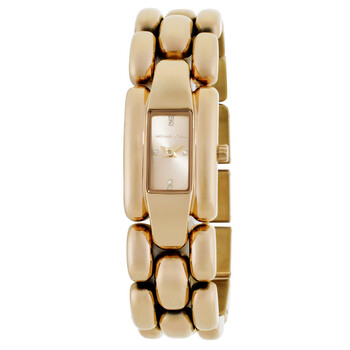 Mini Hally Quartz Crystal Gold Dial Ladies Watch MK4921