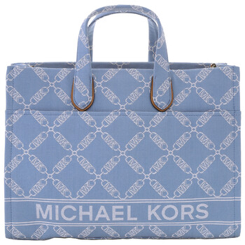 Michael Kors Large Gigi Empire Logo Jacquard Tote Bag