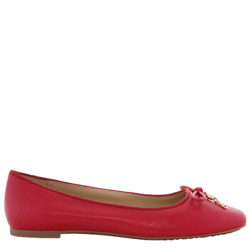 【関税&送料込】Salvatore Ferragamo Tiziano Red Wool Blend C Ferragamo Ladies Red Ballet Flat With Asymmetric Bow, Size