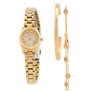 Michael Kors Parker Mini Multi-Function Rose Dial Ladies Watch