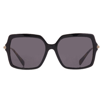 Quogue Dark Grey Solid Square Ladies Sunglasses MK2247U 395087 57