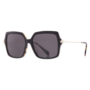 Quogue Dark Grey Solid Square Ladies Sunglasses MK2247U 395087 57