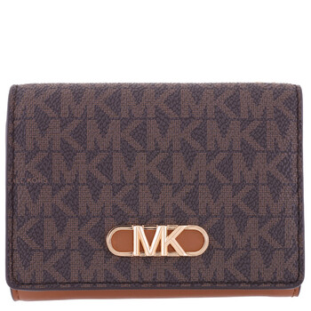 折りたたみ財布 [Michael Kors] Parker Logo Small Wallet - 34F2G7PD8L 001 Michael Kors Signature Logo Parker Medium Tri-Fold Wallet