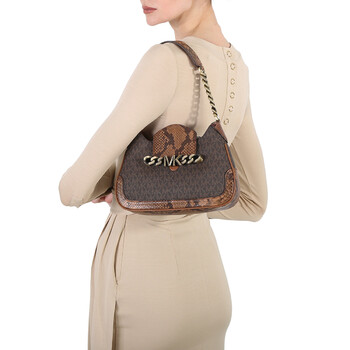 Small Hally Signature Logo Print Shoulder Bag