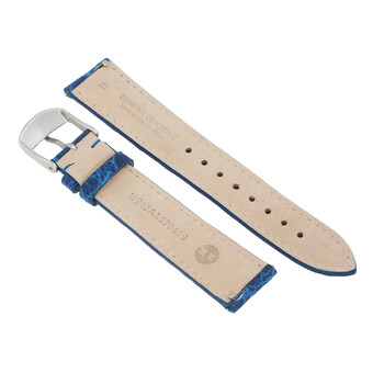 18MM Cobalt Crocodile Leather Strap
