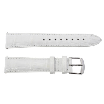 18mm White Alligator Strap