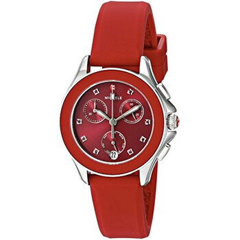 NWT MICHELE \' Cape \' Chrono Red Sunray Dial watch Michele | Accessories | Copy Nwt Michele Cape Chrono Red  main image 3