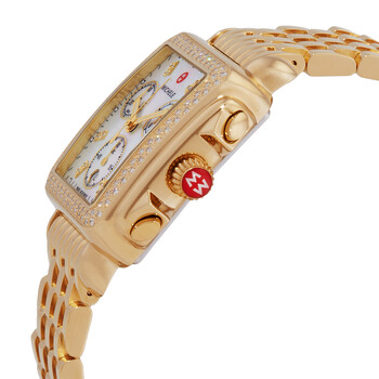 Chronograph Quartz Diamond White Mother of Pearl Dial Ladies Watch MWW06A000777