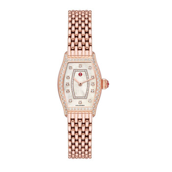 MICHELE ミッシェル コケット ダイヤベゼル スモセコ レディース 時計 Michele Urban Coquette Petite Stainless Steel Diamond Watch