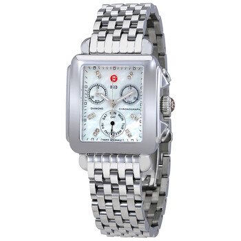 Deco Chronograph Mother of Pearl Dial Ladies Watch MWW06P000014