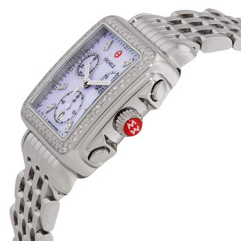 Deco Chronograph Quartz Diamond Purple Dial Ladies Watch MWW06A000800