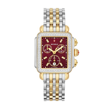 Deco Chronograph Quartz Diamond Red Dial Ladies Watch MWW06A000799