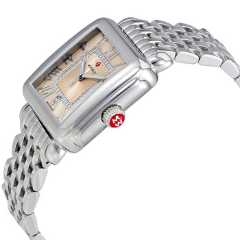 Deco Madison Beige Sunray Dial Diamond Ladies Watch MWW06T000148