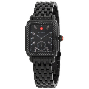 Deco Mid Quartz Black Dial Ladies Watch MWW06V000127