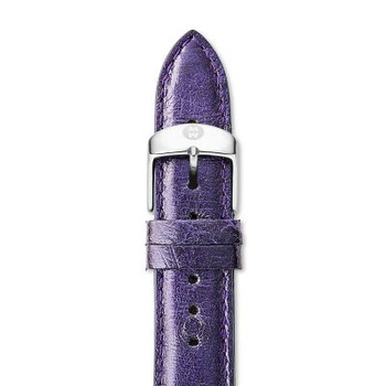 Ladies 16mm Dark Purple Ostrich Leather Watch Strap MS16AA190500